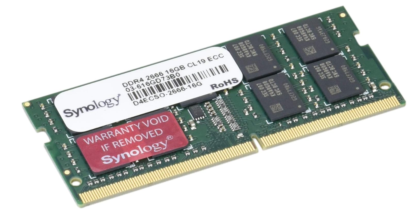 Barrette mémoire Synology 16 Go DDR4 ECC SO-DIMM pour NAS – D4ES01-16G