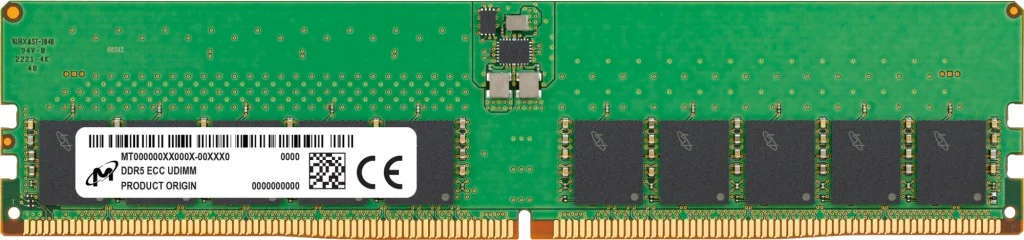 Micron 16 Go DDR5 4800 MHz ECC UDIMM Unbuffered