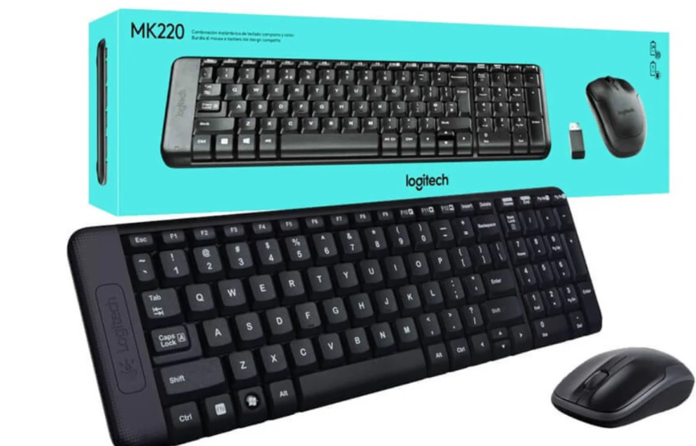 Ensemble Clavier et Souris Sans Fil Logitech MK220 Compact