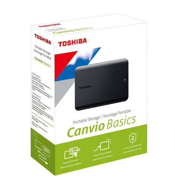 Disque Dur Externe Portable 2 To Toshiba Canvio Basics