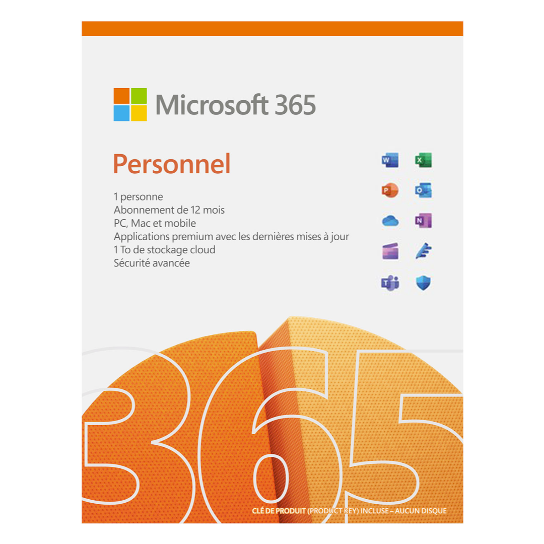 Microsoft 365 Personal – Abonnement 1 An – Français