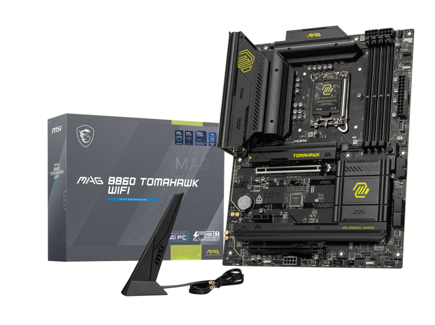 Carte Mère ATX Intel LGA 1851 DDR5 Wi‑Fi 7 PCIe 5.0 MSI MAG B860 TOMAHAWK WIFI