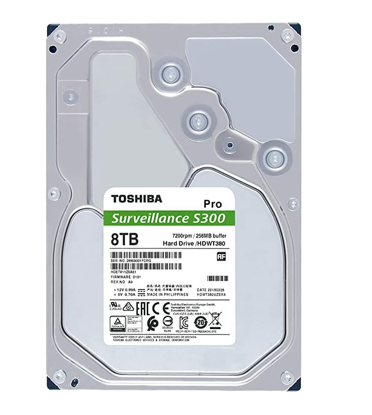 Disque Dur Interne Surveillance 8 To 3.5" Toshiba S300 Pro