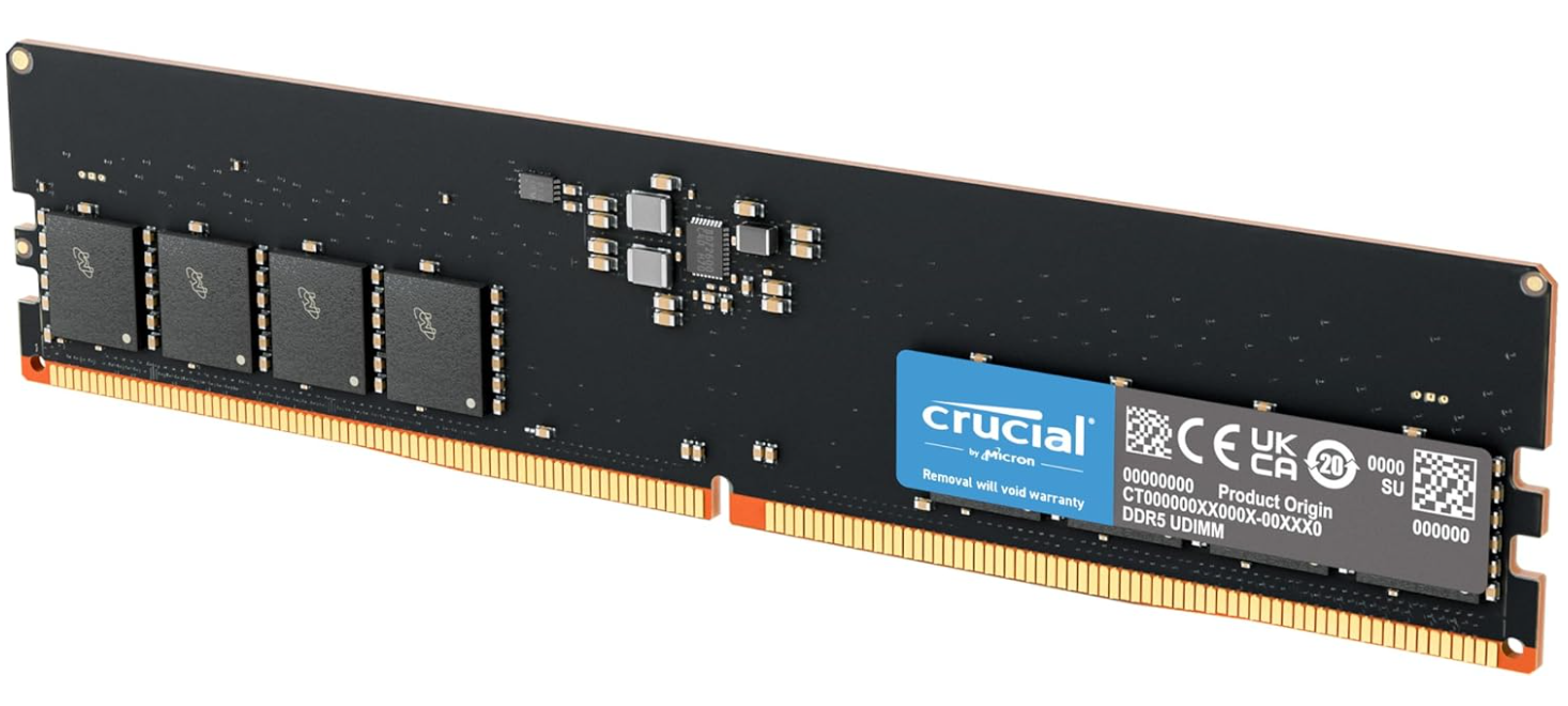 Mémoire RAM DDR5 8 Go 5600 MHz CL46 pour PC Crucial Crucial