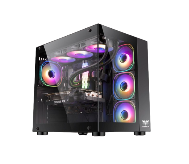Boîtier PC Gaming RGB avec 7 Ventilateurs + Télécommande Hybrok TITAN EVO
