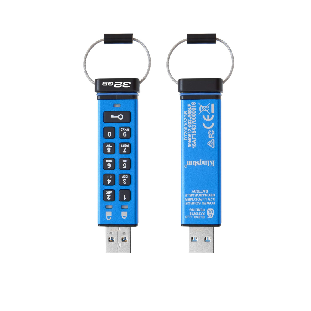 Kingston DataTraveler 2000 – Clé USB 3.0 Chiffrée 32GB avec Clavier PIN