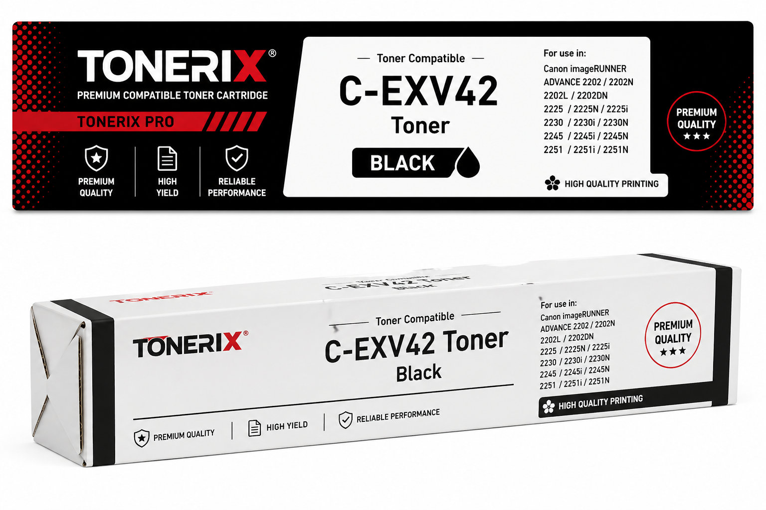 Cartouche Toner Noir Compatible Tonerix Canon C-EXV 42
