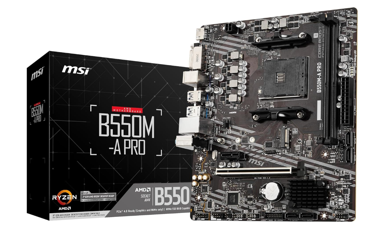 Carte Mère Micro‑ATX AMD AM4 DDR4 PCIe 4.0 MSI B550M‑A PRO