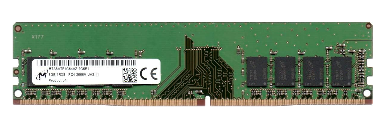 Barrette Mémoire 8 Go DDR4 2666 MHz U-DIMM Non-ECC Micron