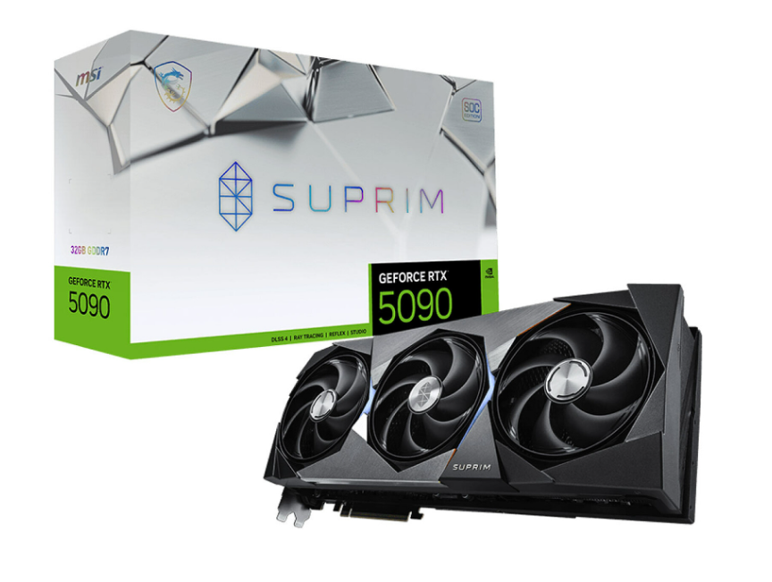 Carte Graphique Gaming & Création 32 Go GDDR7 MSI GeForce RTX 5090 32G SUPRIM SOC