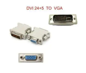 Adaptateur DVI-I 24+1 Mâle vers VGA Femelle 15 Broches