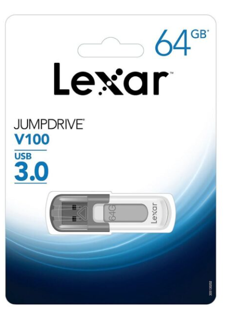 Clé USB 64 Go USB 3.2 Haute Vitesse Lexar JumpDrive V100
