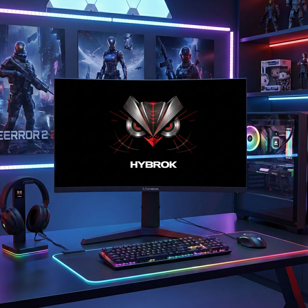 HYBROK HG27CUF200 – Écran Gaming Incurvé 27" Full HD 200Hz 1ms