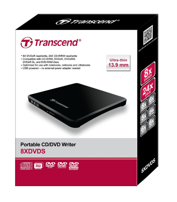 Graveur Externe DVD Portable Slim USB Transcend