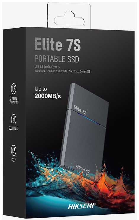 SSD Portable Externe USB‑C Haute Vitesse 1 To Hiksemi Elite 7S
