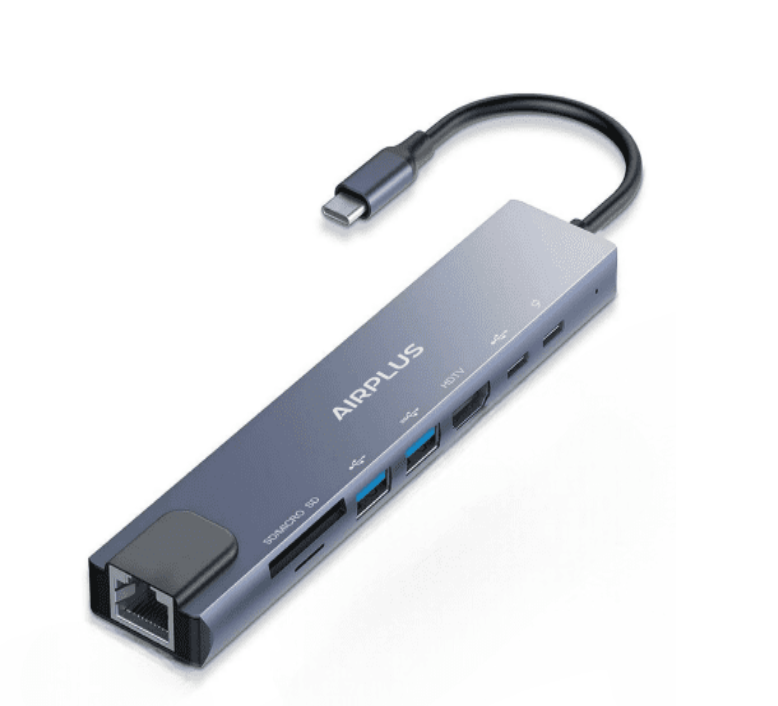 Adaptateur USB-C HUB Multiport 8-en-1 4K60Hz Airplus CX08