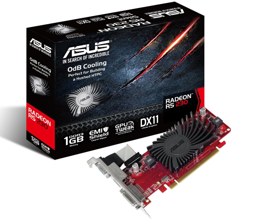 Carte Graphique ASUS Radeon R5 230 1 Go DDR3 – PCI Express 2.0 x16 – HDMI / DVI