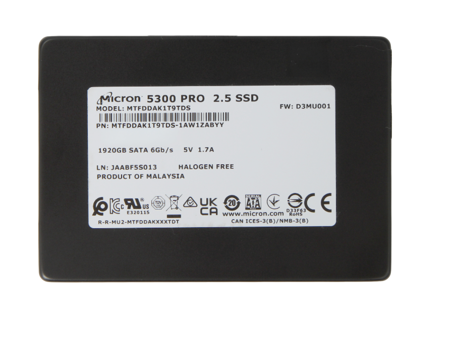 Micron 5300 PRO 1.92TB SSD SATA III 6Gb/s 2.5" (7mm) 3D TLC