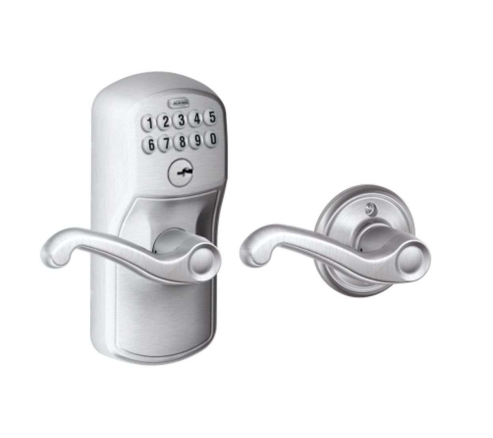 Serrure Électronique à Code avec Levier Auto-Lock Schlage FE575 Plymouth