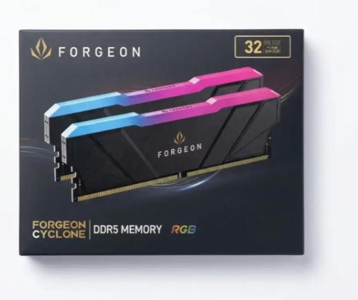Kit Mémoire 32 Go (2x16 Go) DDR5 6000 MHz RGB CL30 Forgeon Cyclone PRO