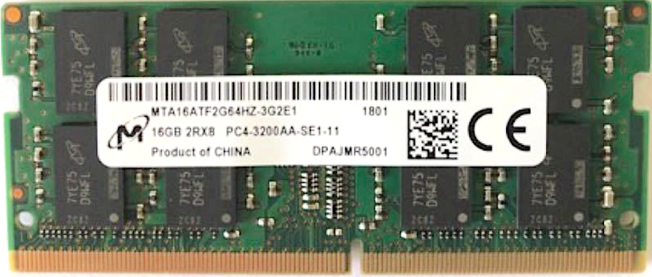 Mémoire RAM 16 Go DDR4 3200 MHz SODIMM Micron