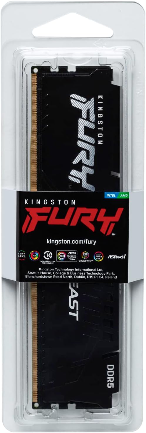 Mémoire RAM Kingston FURY Beast 32Go DDR5 5600MT/s CL40