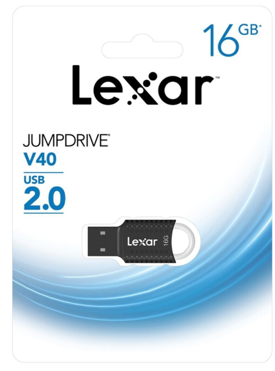 Clé USB 16 Go USB 2.0 Compacte Lexar JumpDrive V40