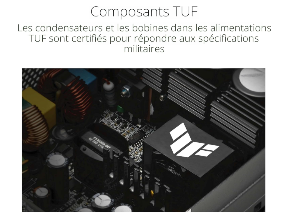 Alimentation PC 750W 80+ Gold ATX ASUS TUF Gaming photo 5