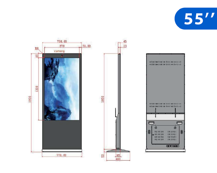 Écran Tactile Interactif 55" Full HD Windows 10 Intel Core i5 – MG-W55 photo 5