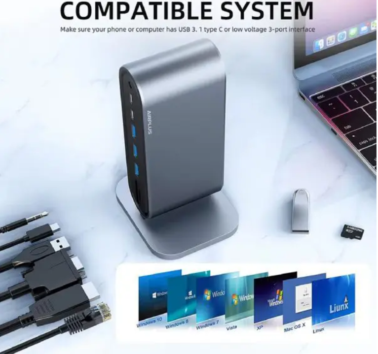 Station d’Accueil USB-C Multiport 12-en-1 Airplus CX12 photo 6