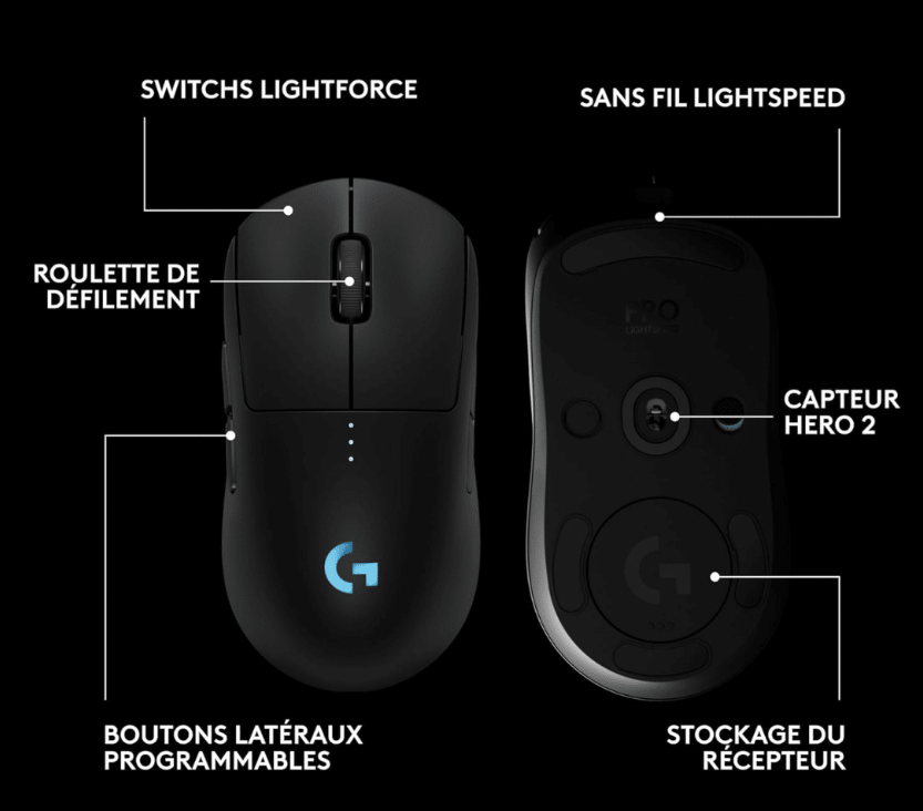 Souris Gaming Sans Fil 32000 DPI LIGHTSPEED Logitech PRO 2 photo 10