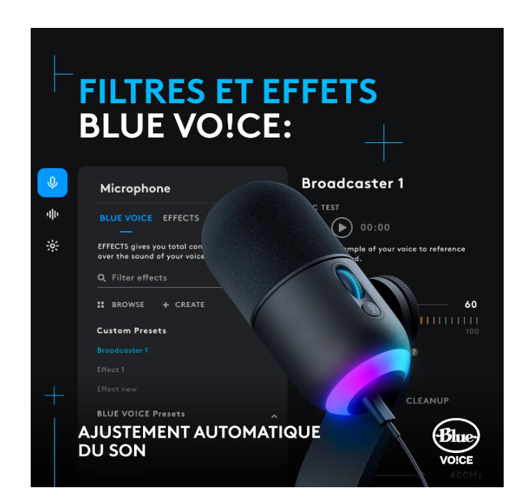 Logitech Yeti GX Dynamic RGB Gaming Noir photo 4