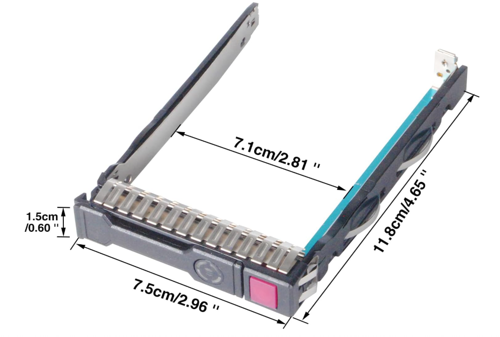 Pack 4 Tray Caddy Disque Dur 2.5" SAS/SATA HP Gen8/Gen9 photo 3