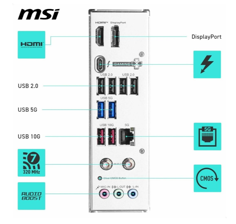 Carte Mère ATX Intel Wi‑Fi Haute Performance MSI PRO B860 GAMING PLUS WIFI photo 11