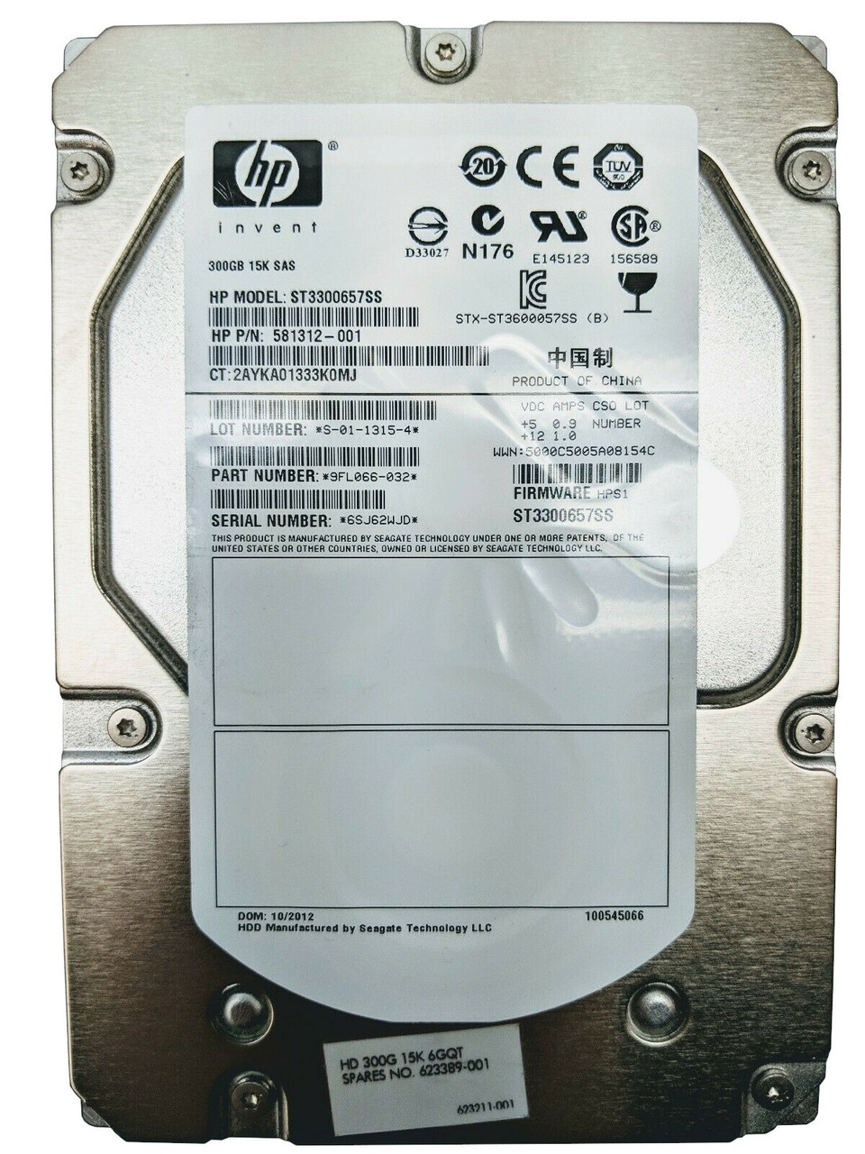 Disque dur HP 300Go SAS 3.5" 15K RPM Enterprise photo 2