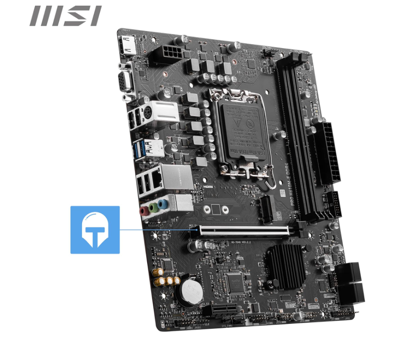 Carte Mère Micro‑ATX Intel LGA 1700 DDR4 PCIe 4.0 MSI PRO H610M‑E DDR4 photo 5