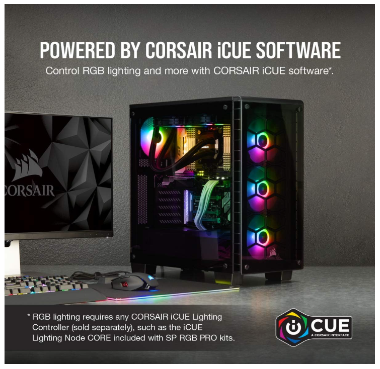 Kit de 2 Ventilateurs Boîtier RGB 140 mm avec Contrôleur Corsair SP140 RGB PRO photo 4