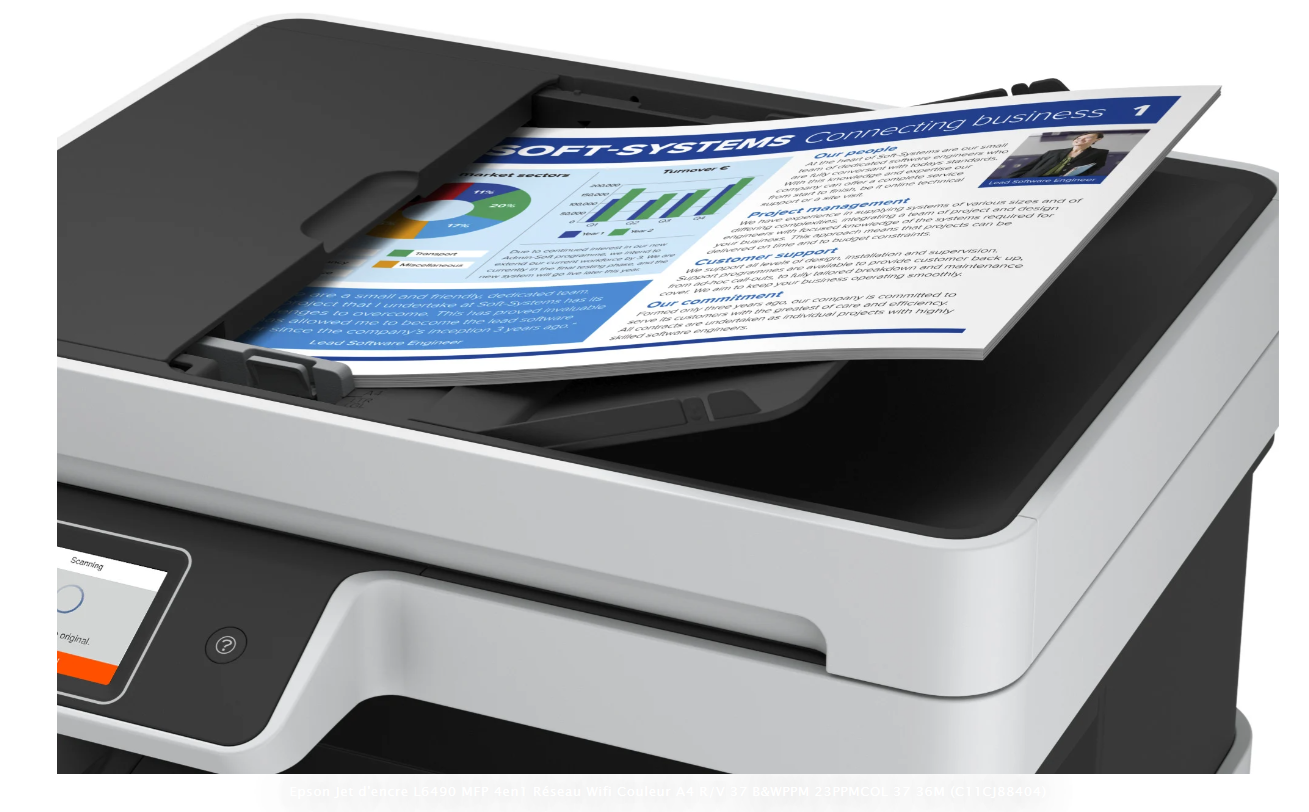 Imprimante Multifonction Epson EcoTank L6490 à réservoirs rechargeables photo 3