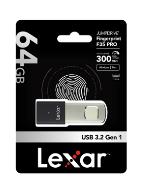 Clé USB Sécurisée Biométrique Lexar JumpDrive Fingerprint F35 Pro 64 Go photo 8