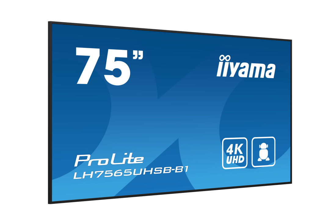 Moniteur Professionnel Affichage Dynamique 75" IIYAMA ProLite LH7565UHSB-B1 – 4K UHD – 800 cd/m² – Android 11 – 24/7 photo 4
