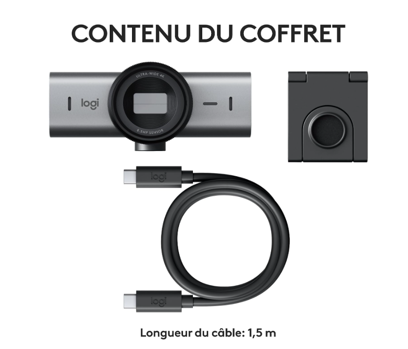 Webcam Logitech MX Brio 4K Ultra HD avec HDR et IA photo 4