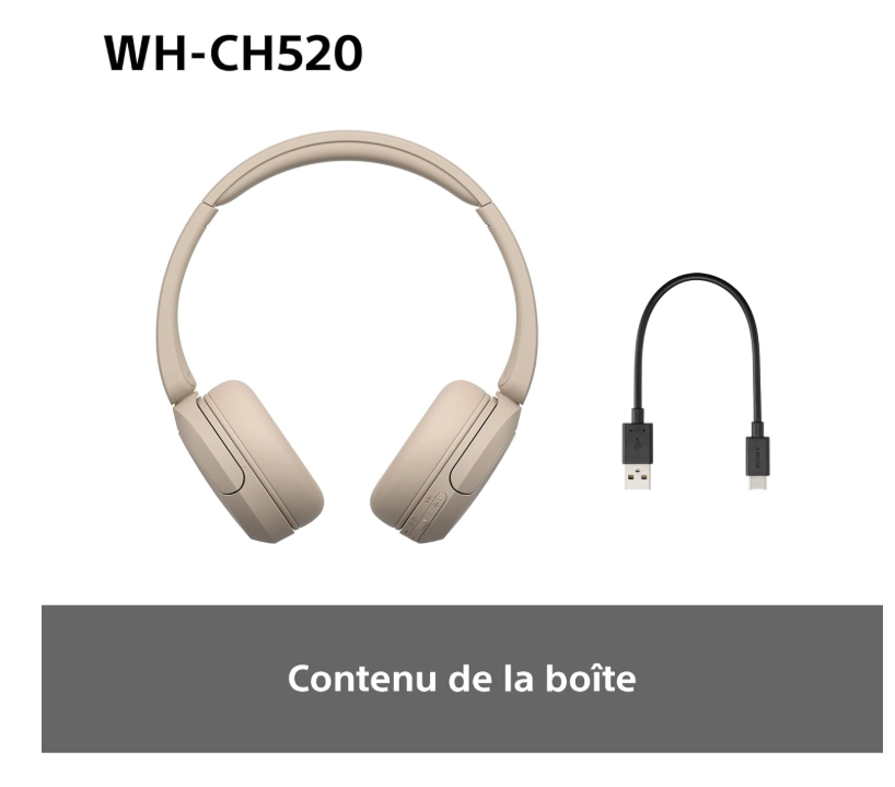 Casque Bluetooth Sony WH-CH520 Circum-Auriculaire – Autonomie 50 h – Micro Intégré photo 6