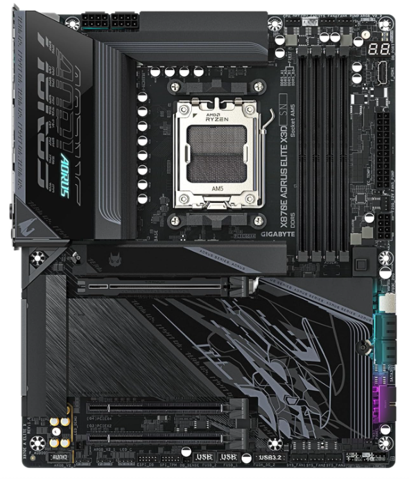 Carte Mère ATX AM5 DDR5 Wi‑Fi 7 PCIe 5.0 GIGABYTE X870E AORUS Elite X3D photo 5