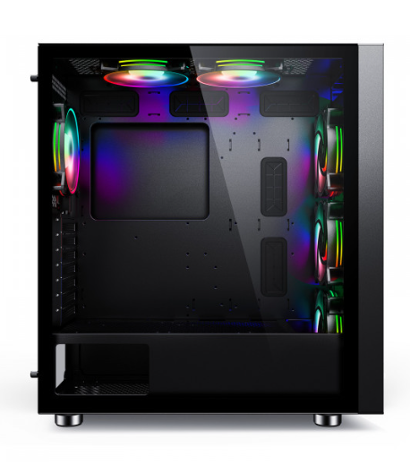 Boîtier Gaming Moyen Tour ARGB avec verre trempé Hybrok RS6 Noir photo 3