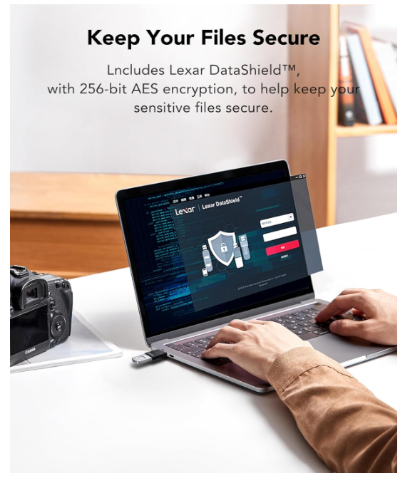 Clé USB Sécurisée Biométrique Lexar JumpDrive Fingerprint F35 Pro 128 Go photo 6