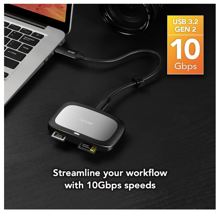 Lecteur de cartes CFexpress Type A / SD USB 3.2 Gen 2 Lexar Professional photo 3