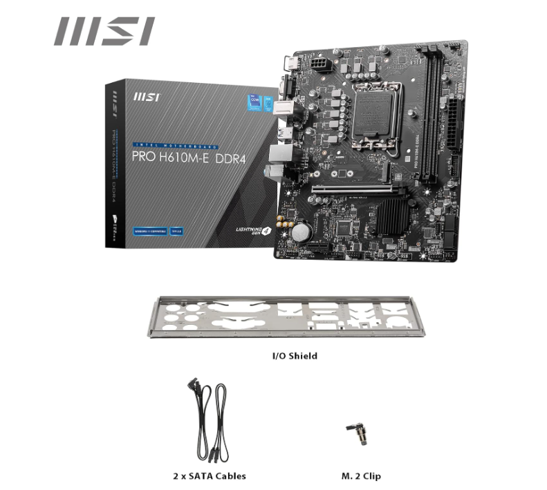 Carte Mère Micro‑ATX Intel LGA 1700 DDR4 PCIe 4.0 MSI PRO H610M‑E DDR4 photo 7
