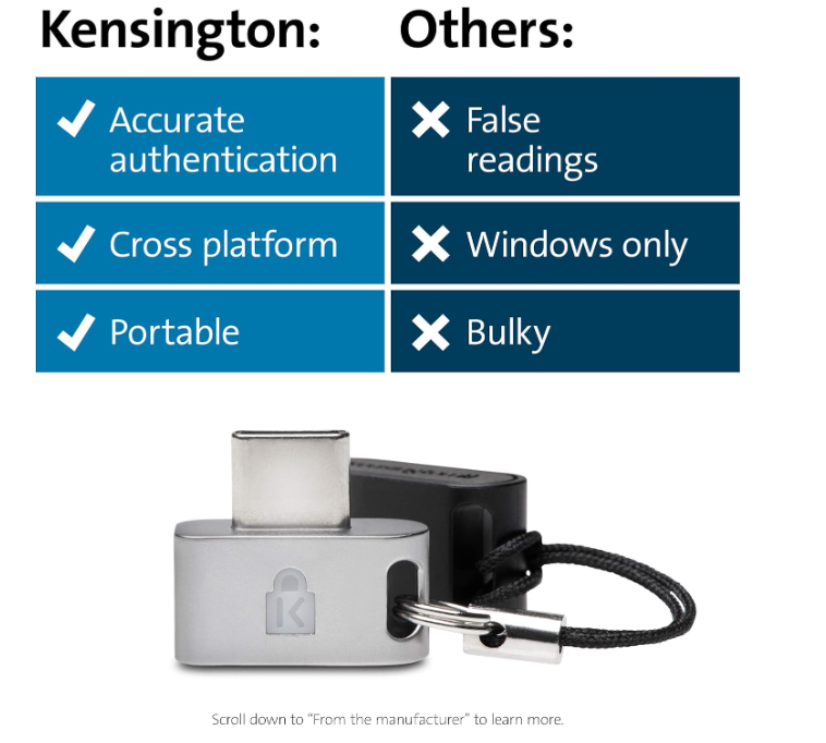 Clé Biométrique Tout-en-Un Kensington VeriMark Guard USB-C photo 8