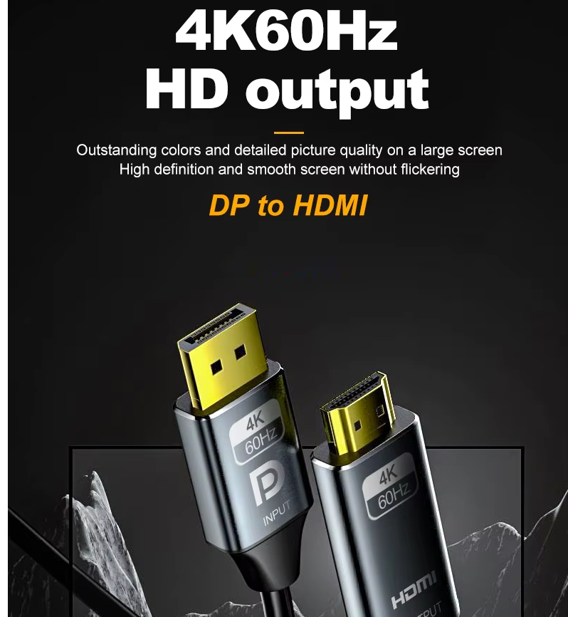 Câble Actif DisplayPort vers HDMI 4K60Hz 2M Airplus DH20K photo 5