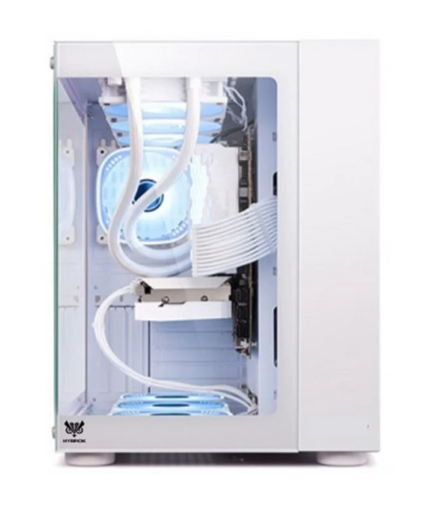 Boîtier Gaming Moyen Tour ARGB Blanc avec 4 ventilateurs Hybrok GHOST photo 2